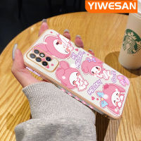 YIWESAN เคสสำหรับ Infinix Note 8 8i ลายการ์ตูนน่ารักเมโลดี้หรูหราเคลือบดีไซน์ใหม่ขอบสี่เหลี่ยมเคสมือถือซิลิโคนนิ่มเคสกันกระแทกเคสป้องกันกล้องฝาปิดเลนส์เต็มรูปแบบ