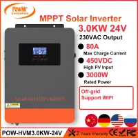 Powmr 6.2KW On-Grit &amp; กริดอินเวอร์เตอร์48V เพื่อ230VAC MPPT เอาต์พุต120A MPPT และอินพุต500VDC แผงโซล่าสูงสุดสำหรับ Lifepo4แบตเตอรี่พลังงานแสงอาทิตย์