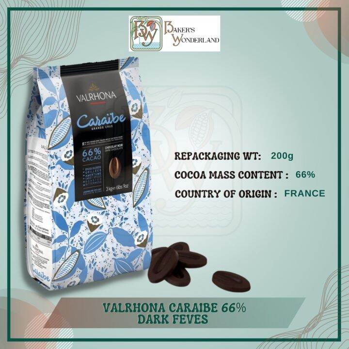 Valrhona Caraibe 66 Dark Chocolate Beans (200g Taster Pack) | Lazada PH