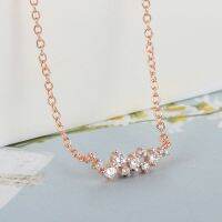 [LWF HOT]₪ สด Mini Zircon Rose Gold สีงานแต่งงานหมั้นของขวัญแฟชั่นเครื่องประดับ N023