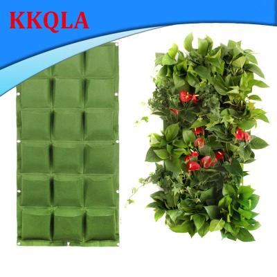 QKKQLA 18 Pockets Vertical Wall-mounted Planting Bags Non-woven Fabrics Planter Green Wall Hanging Bags Garden Tools