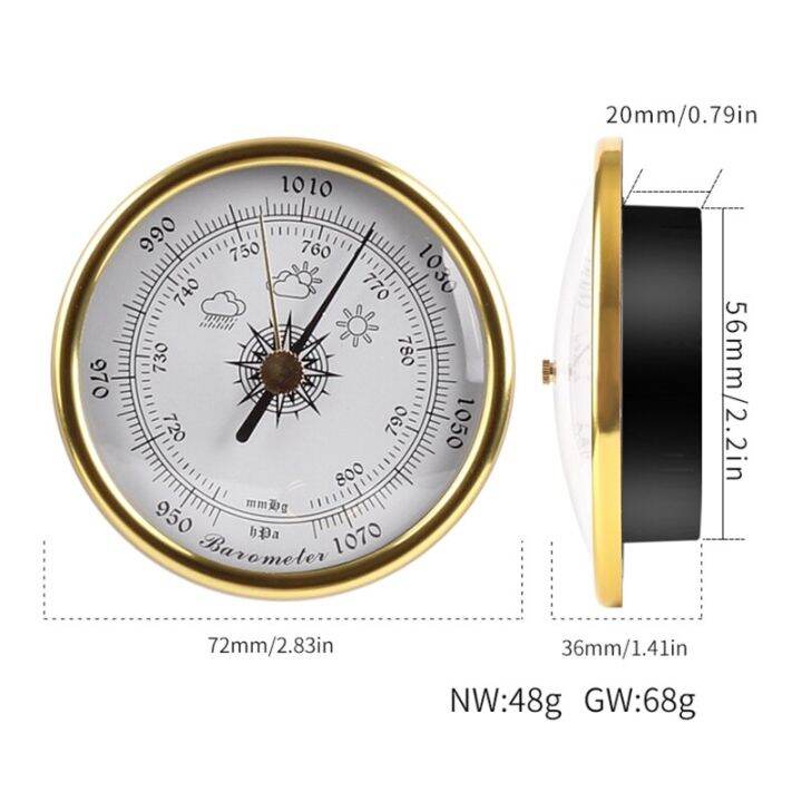 Wall Mounted Household Barometer Hanging Weather Station Accuracy Dial