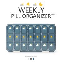 【YF】 Weekly Pilll Box Large Capacity Medicine Dispenser 7 Day Tablet Organizer Storage Compartment Pill Case Container Pastillero