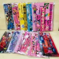 5in1 ชุดเครื่องเขียน Cartoon Eraser Pencil Ruler ดินซอ+ไม้บรรทัด+ยางลบ+เหลา