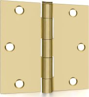 【LZ】odo809 Brass Hinges Gold Door Hinges 3.5in Door Hinges for Interior Doors Gold Door Hardware Flat Butt Hinges with Door Hinge Hardware