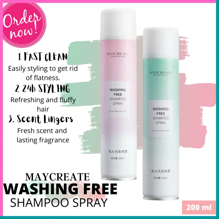 Maycreate Dry Shampoo Spray And Naturally Fluffy Hair Washing Free Hair