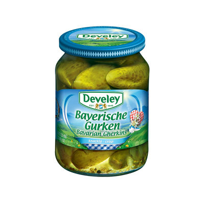 { Develey }  Bavarian Gherkins Size 670  ml.