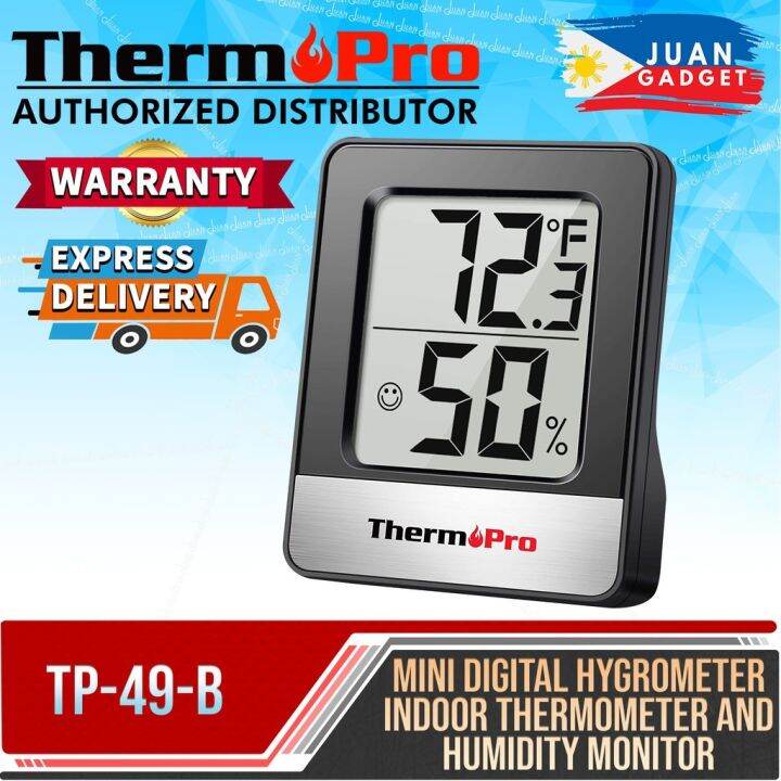 Thermopro Tp49 Mini Hygrometer Thermometer With Large Digital View