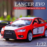 1/32 Mitsubishi Lancer Evolution รถ Diecast Caipo การอนุญาตของแท้สังกะสีโลหะผสมหุ่นโลหะของเล่นสำหรับ3ปีขึ้นไปและเสียง Kado Ulang Tahun สำหรับเด็กรุ่น Toy ของเล่นดึงถอยหลังสำหรับชาย