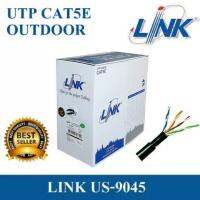 LINK สายแลน CAT5E  รุ่น  US-9045  ยาว 305 เมตร ภายนอกอาคาร  UTP (350 MHz)  เปลือกหนาหุ้ม 2 ชั้น (Double Jacket)  แกน ทองแดง 100% Made in Taiwan  รับประกันตลอดอายุการใช้งาน  (สีดำ)