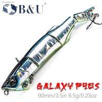 ▨ B amp;U 9cm 6.5g 4 sectiions hot fishing lure minnow quality professional bait swim bait jointed bait equipped black or white hook