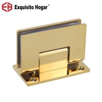 Glass Door Bathrooms Gold Stainless Steel 304 Wall Mount Black Glass Shower Door Hinge (90 Degrees is open)