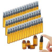 20/30/50/100pcs 3ml 5ml 10ml Amber Glass Perfume Bottle Atomizer Container Perfume Pump Essential Oil Aromath Travel Bottles Travel Size Bottles Conta