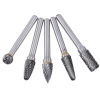 Fixmee 5ชิ้นล็อต6Mm Shank 8Mm หัวทังสเตนคาร์ไบด์โรตารี่ Burrs Die Grinder แกะสลักเครื่องตัด Bit