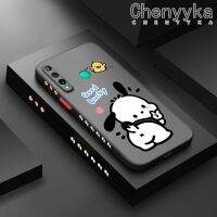 เคส Chenyyyka สำหรับ Huawei Y7P เคส P40 Lite เคสลายการ์ตูนน่ารัก Pochacco แฟชั่นดีไซน์ใหม่ฝ้าขอบเปลือกแข็งเคสโทรศัพท์ซิลิโคนนิ่มคลุมทั้งหมดเคสป้องกันทนแรงกระแทกเลนส์กล้องถ่ายรูป