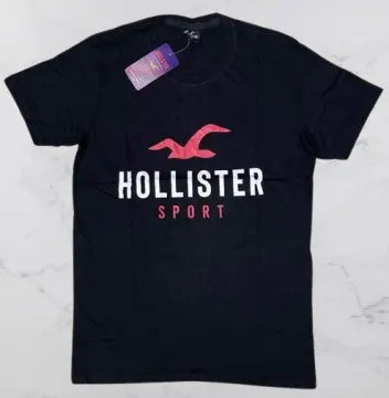 Hollister T-shirt Men's Classic Seagull Logo Printed Short Sleeve Cotton Tee  Sweatshirt