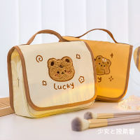 【cw】Portable Cosmetic Bag for Women Cartoon Large Capacity Travel Makeup Bags Toiletries Organizer Cute Hanging Bathroom Wash Bags