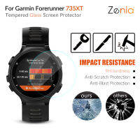 Zenia 2 ชิ้นฟิล์มกันรอยแบบเต็มหน้าจอสำหรับผู้เบิกทาง Garmin Forerunner 735XT นาฬิกา HD 9H 2.5D กระจกเทมเปอร์ป้องกันการระเบิดฟิล์มป้องกันรอยขีดข่วน Forerunner735XT FR735XT FR 735XT อุปกรณ์เสริม