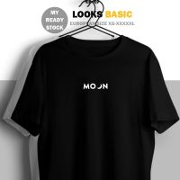 Basic Tee Moon Ready Stock XS-5XL UNISEX Cotton Short Sleeve Loose T-shirt Women Men Inspiration Street Wear