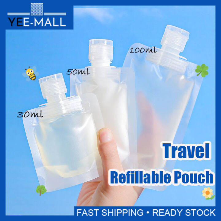 Refillable Squeeze Pouch 30/50/100 ML Travel Size Refillable Empty