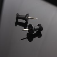 ☬♤ 20pcs Black push pin Standard map pins alfinete chinchetas pushpins Stationery Round head small triangle transparent tacks