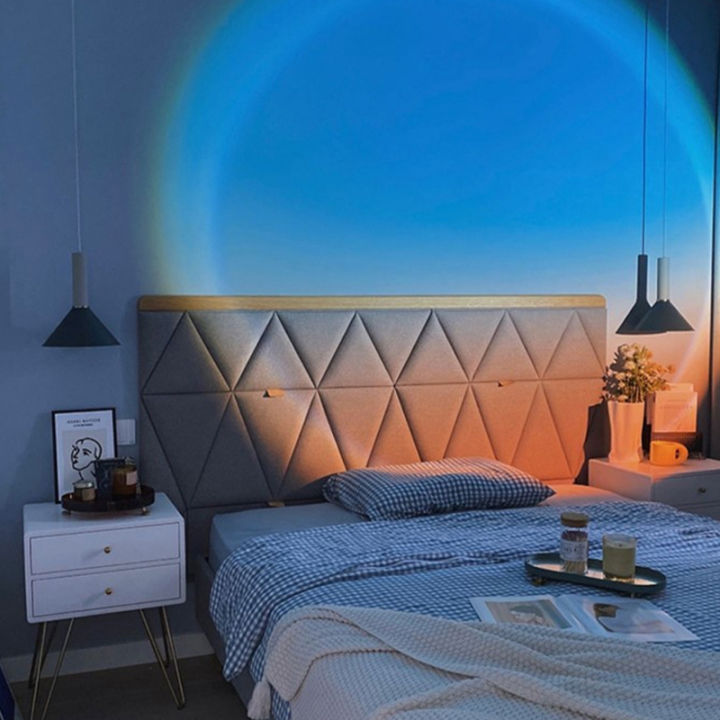 blue-coastline-sunset-light-sunset-projector-โคมไฟ-led-บรรยากาศไฟสำหรับห้องนอนบาร์ร้านกาแฟ-projection-decor-lighting