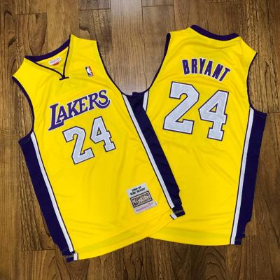 Ready Stock Ready Stock Mens No. 24 Kobee Bryantt Los Angeles Lakerss Mitchell Ness 2008-09 Hardwood Classics Swingman Jersey - Yellow