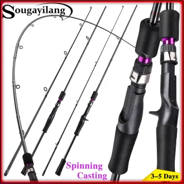 Sougayilang 2 Pieces Fishing Rod Saltwater Offshore Portable Surf Spinning Fishing  Pole for Catfish Bass 