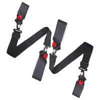 2Pack Ski Strap and Pole Carrier Strap Portable Labor Saving Adjustable Size for All Skis Comes with Snap Clips