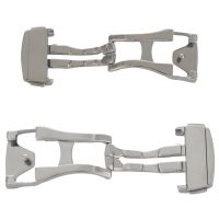 2 Pcs Stainless Steel Deployant Watch Strap Folding Buckle Clasp for Omega, Smooth No.20Mm &amp; Fosted No.18Mm