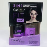 ? 1 แถม 1 S-12123 Sasimi Fit me 2 in 1ซาเซมิ เมคอัพ เซตติ้ง สเปรย์ ใช้ฉีดหลังแต่งหน้า+และซาเซมิ เฟซเซรั่ม มอยเจอร์ไรซิ่ง 50ml+30ml [ของแท้ราคาถูกที่สุดคุณค่าที่ควรซื้อ]