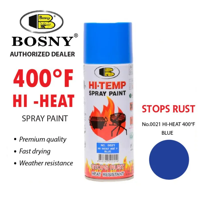 Bosny High Heat Hiigh Temperature Resistant 400F Spray Paint No.0021