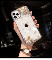 กรณี Rhinestone โทรศัพท์ TPU แบบน่มสำหรับ iPhone 12 11 Pro Mini Max X XR XS สูงสุด8 7 6 6S Plus SE 2020ฝาหลังเคสประดับเพชร