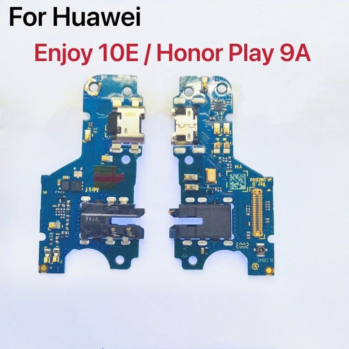 หัวต่อปลั๊กหัวเสียบแท่นชาร์จ USB ช่องเสียบพอร์ตแบบงอบอร์ดซ่อมโทรศัพท์มือถือเหมาะสำหรับ Huawei Honor Play 9A Y6P และเพลิดเพลินกับ10E