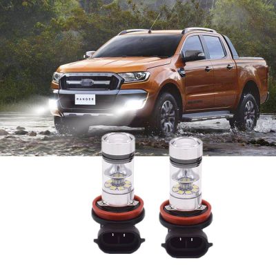 หลอดไฟตัดหมอก LED 6000K สีขาว สําหรับ Ford Ranger 2012-2020 CC 2 ชิ้น 2PCS