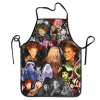 ✘☈♙ Unisex Halloween Pocus Hocus Kitchen Chef Cooking Baking Apron Men Women Sanderson Sisters Tablier Cuisine for Gardening