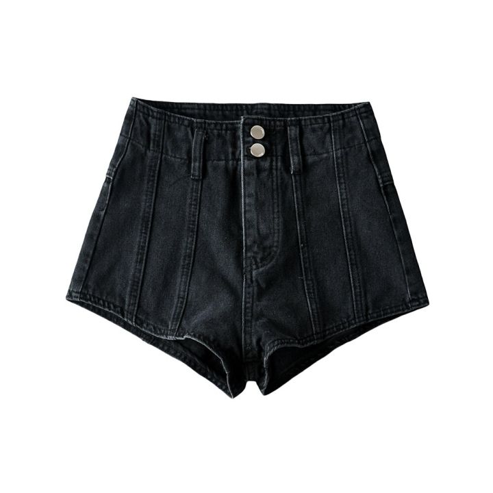 high-waist-shorts-casual-vintage-denim-bottoms-womens-pink-jean-shorts-women-summer-punk-patchwork-shorts-jeans-black-blue