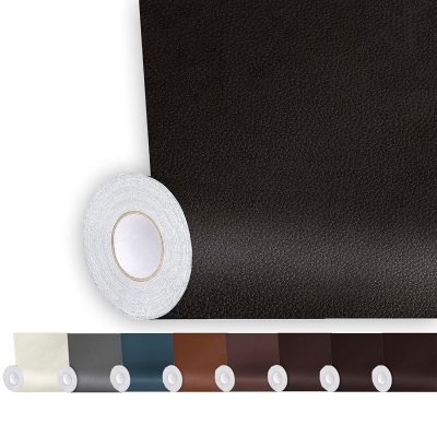 【LZ】✉  Self Adhesive Leather for Sofa Repair Patch Furniture Table Furniture Shoes First Aid Patch Leather Patch DIY Black Leather