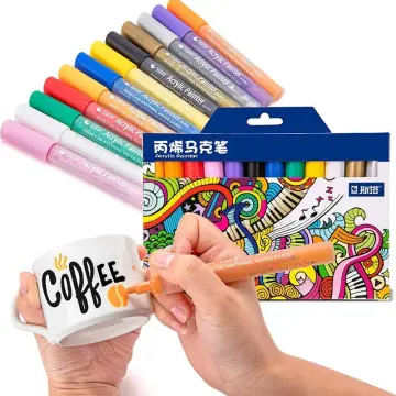 10 X Fabric Marker Pens Permanent Colors For DIY Textile Clothes T-Shirt  Shoes Black - AliExpress