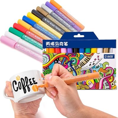 STA 1000 28 Colors Acrylic Painter Water-based Dye Ink Art Marker for Painting Single Loose Drawing Stationery School Supplies