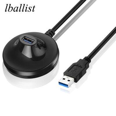 Lballist kabel ekstensi 1.5m USB 2.0 kabel ekstensi USB 3.0 pria ke Wanita dengan dudukan dasar Foil pelindung kepang