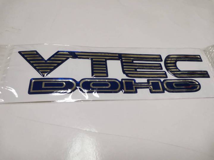 สติ๊กเกอร์ฟอยด์เงิน-vtec-dohc-ติดรถ-แต่งรถ-honda-ฮอนด้า-sticker-สวย-เงา-งานดี-หายาก