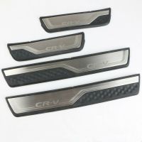 4Pcs Stainless Steel Car Door Sill Scuff Plate Guard Protector Cover Trim For Honda CRV CR-V RW 2017 2018 2019 2020 2021