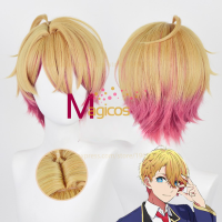 Anime Oshi No Ko Hoshino Akuamarin Cosplay Wig 32Cm Orange Gold Rose Pink Hair Heat Resistant Wigs + Wig Cap