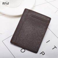 【❂Hot On Sale❂】 bangho70 Rfid หนังวัวหวานสีลูกอมธุรกิจกระเป๋าเก็บบัตรสตรี Safiano Cross รูปแบบกว้าง Plus ขนาดกล่องบัตรประชาชนกระเป๋าสตางค์