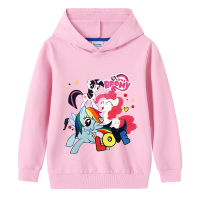 Rainbow Ponys เสื้อผ้าเด็กน่ารักพิมพ์ผ้าฝ้ายแขนยาว Hooded Sweatshirt Hoodie สำหรับเด็กชายหญิงฤดูใบไม้ผลิ Autumn