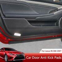 ：》“{： QHCP Door Anti-Kick Pad Trim Sticker 1Pair Carbon Fiber Grain Door Side Protection Cover Film For Lexus RC300 200T Car Accessory