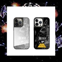 Casetify เคสโทรศัพท์มือถือ ซิลิโคน ลาย Star Wars Millennium Falcon พร้อมกระจก สําหรับ For  7 8 Plus X XS XR 11 12 13 Pro Max SE 2022