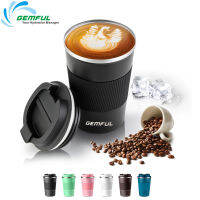 GEMFUL 13Oz Insulated Travel แก้วกาแฟ380Ml สแตนเลสแก้วสูญญากาศ