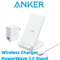 Anker Wireless Charger  PowerWave 7.5 Stand 10W Max Qi-Certified Fast Charging iPhone Samsung With USB Cable and charger